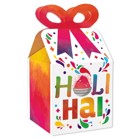 Big Dot Of Happiness Holi Hai Square Favor T Boxes Festival Of