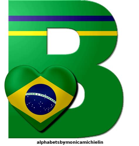 Free Alphabets Alfabeto Bandeira Do Brasil Em Png Brazil Flag