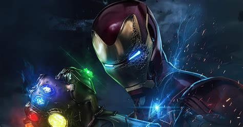 X Iron Man Thanos Infinity Gauntlet P Resolution Hd K