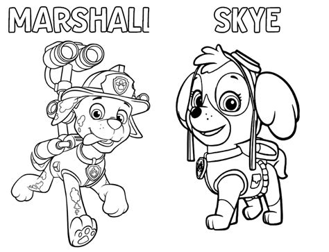Want to bring his passion alive with some. MARSHALL SKYE COLORING PAGES | ellierosepartydesigns.com