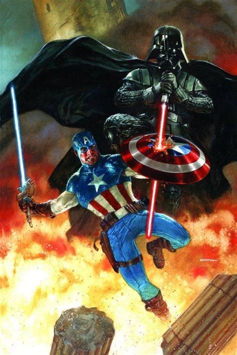 Captain America Vs Darth Vader Fan Art With Images Star Wars