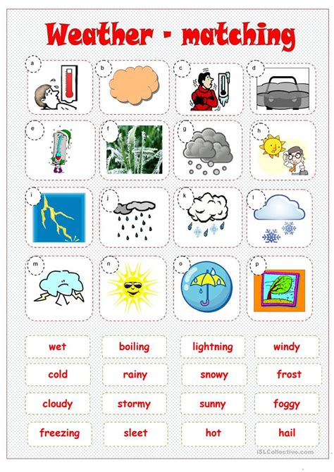 weather matching worksheet free esl printable worksheets made by teachers