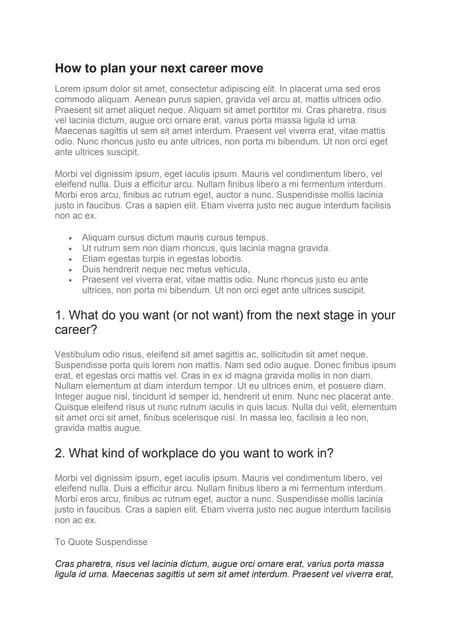 how to plan your next career move pdf