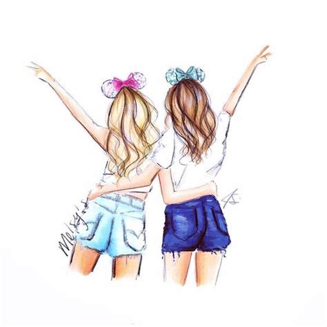 Pin about Dibujos de bff, Dibujos de chicas y Mejores amigos de disney