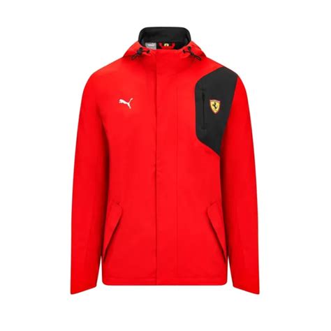 2023 Scuderia Ferrari F1 Mens Rain Jacket Red Size L 29015