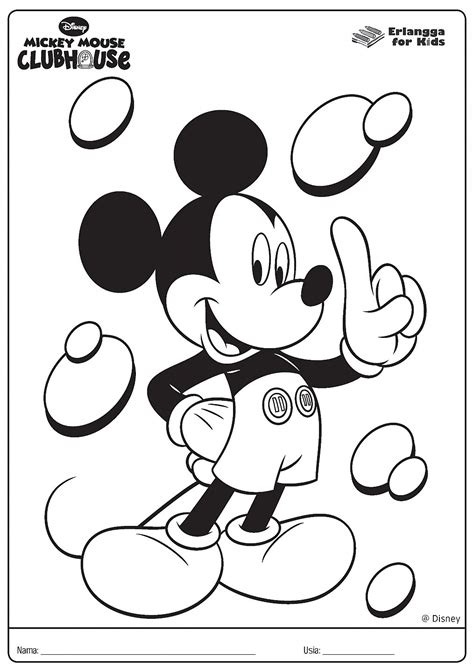 Gambar Mickey Mouse Hitam Putih Untuk Mewarnai 3 Cara Untuk