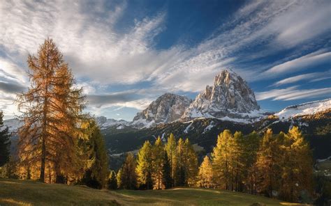 Wallpaper 1920x1200 Px Alps Clouds Fall Forest Grass Italy