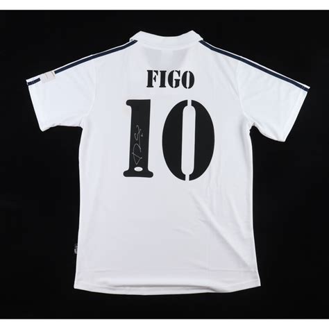 Luis Figo Signed Real Madrid Jersey Jsa Pristine Auction