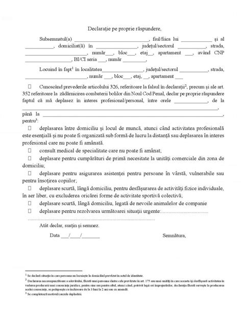 Model de adeverință de la serviciu ca să te poți deplasa între orele 22