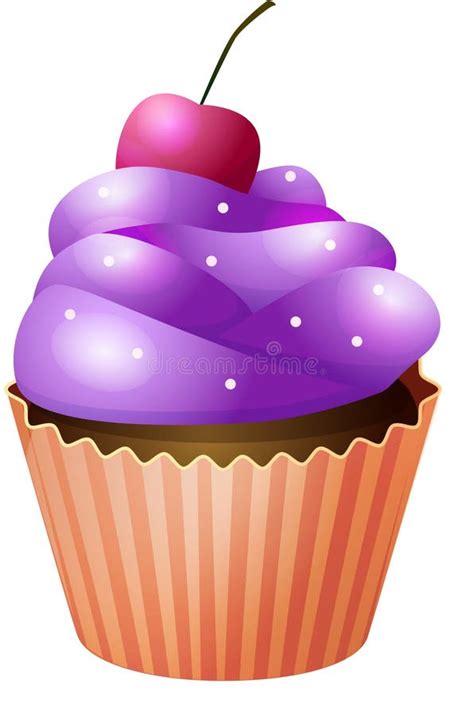 Purple Cupcake Stock Illustrations 1546 Purple Cupcake Stock