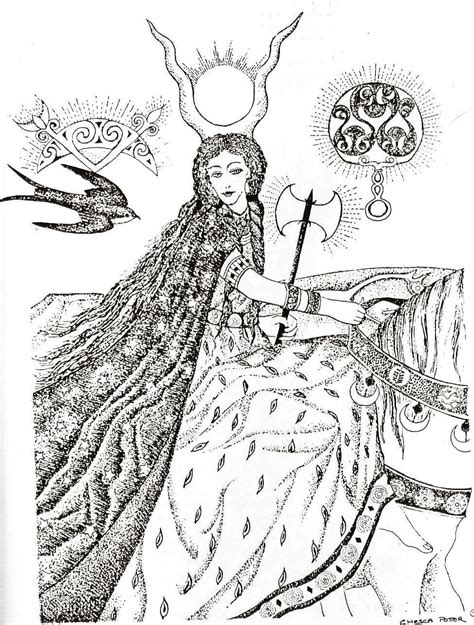 Rhiannon Art By Chesca Potter Artist Celtic Goddess Goddess