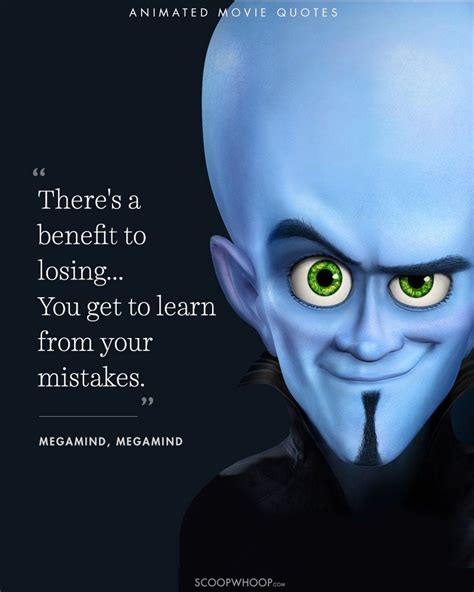 A Blue Man With Green Eyes And A Quote From The Animated Movie Series