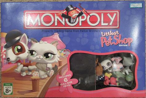 Monopoly Littlest Pet Shop Edition Board Game Parker Brothers 2007