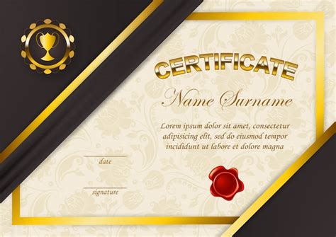 Premium Vector Elegant Template Of Certificate Diploma