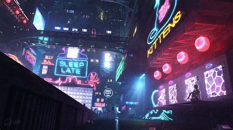 Cyberpunk Neon City Live Wallpaper Moewalls