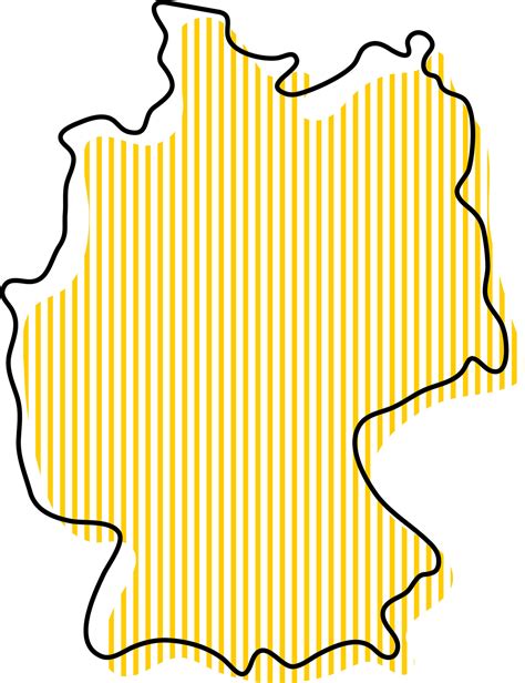 Stylized Simple Outline Map Of Germany Icon Vector Art At Vecteezy