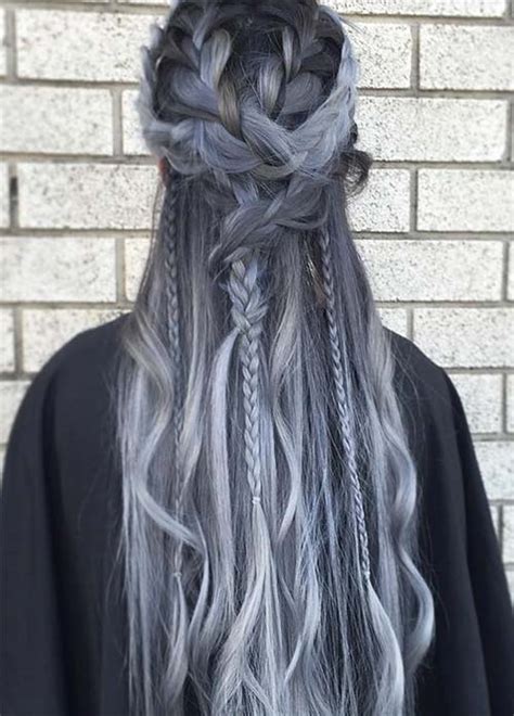 Hair color grey blue is a acceptable option for you to try. 85 Silver Hair Color Ideas and Tips for Dyeing ...