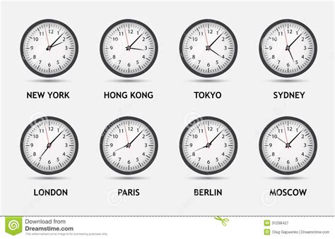 Time Zone World Vector Illustration Stock Vector Illustration Of