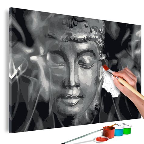 Tableau à Peindre Par Soi Même Buddha In Black And White 60x40