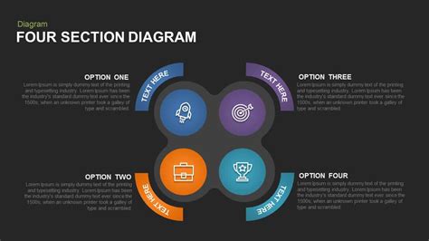 4 Section Diagram PowerPoint Template & Keynote - Slidebazaar.com