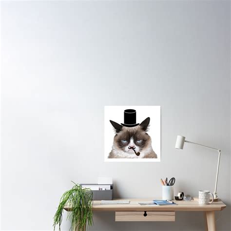 Mafia Cat Meme Funny Memes Poster For Sale By Chicchance Redbubble