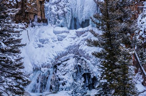 Frozen Frozen Undine Falls Yellowstone Winter Agnish Dey Flickr
