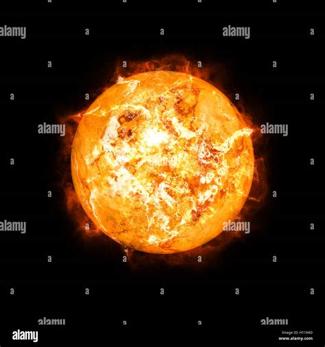 Detailed Sun In Space Stock Photo Alamy