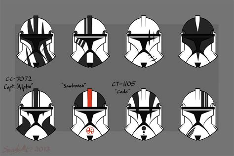 Clone Trooper Helmet Designs Phase 1 By Cornocte On Deviantart