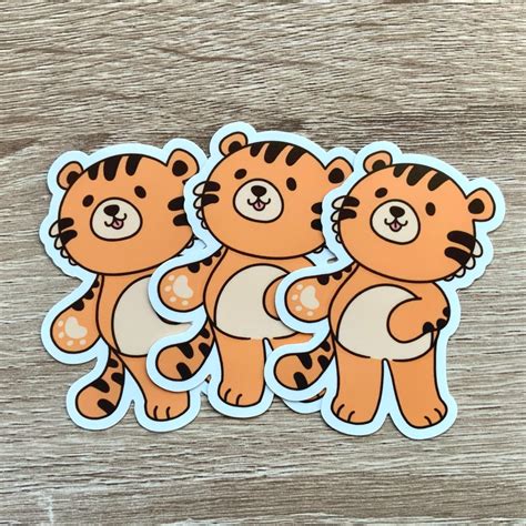 Cute Tiger Stickers Rawr Etsy