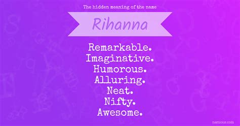 The Hidden Meaning Of The Name Rihanna Namious
