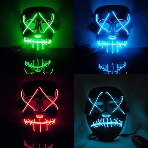 Halloween Mask Led Light Up Funny Masks The Purge Election Year Great