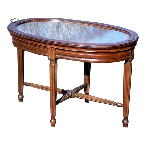Yesterday in the stories (that thing on top of the instagram feed where we all talk to ourselves) i shared some of my coffee table styling tips with fellow bloggers @oscarbravohome @loveyourabode and @creekwoodhill but i. Vintage Federal Mahogany Oval Tea Table Butler's Coffee ...