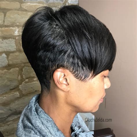 black short tapered haircuts for black women wavy haircut