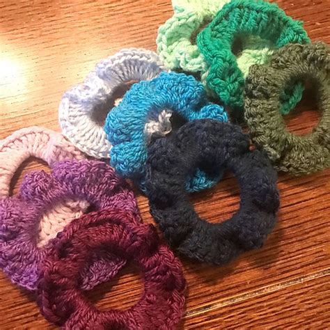 Crochet Scrunchie Rainbow Scrunchie Set Rainbow Hairties Etsy