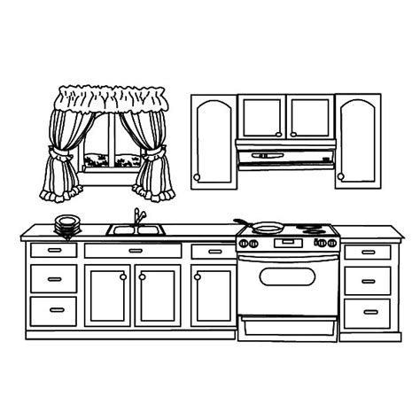 Kids will really enjoy coloring these best breakfast coloring pages pretend play toys! My House Kitchen Coloring Pages - Download & Print Online ...