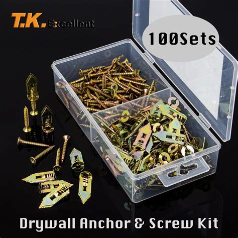 Hammer In Metal Drywall Anchor 10x30mm Plasterboard Fixing With Screw Kit100pcs Ebay
