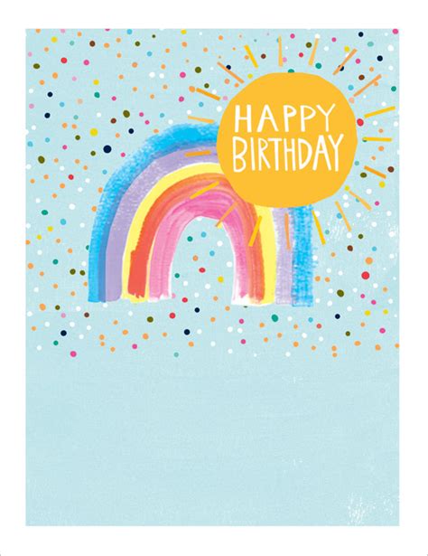 A quality selection of birthday ecards and other greeting cards to suit any occasion. Paper Salad - Rainbow - Birthday Card #JA1864
