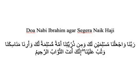Amalan Doa Nabi Ibrahim di Al-Qur an agar Bisa Naik Haji