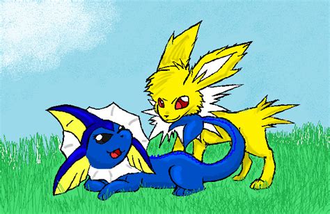 Vaporeon And Jolteon By Pazze Amike On Deviantart