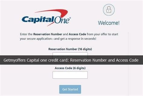 If you meet their credit and income requirements, the card issuer may extend a preliminary approval based on this information. Getmyoffers Capital one credit card: Reservation Number ...