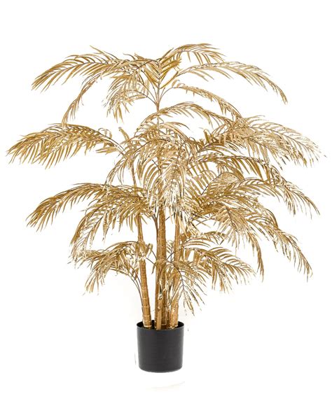Artificial Golden Areca Palm Tree Faux Gold Palm Plant Palm Plant
