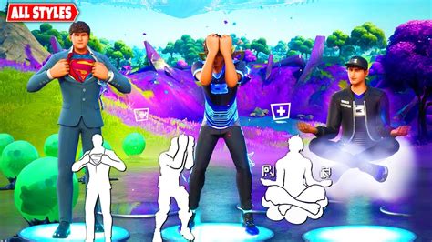 Fortnite Bugha All Styles Doing All Built In Emotes And Bughas