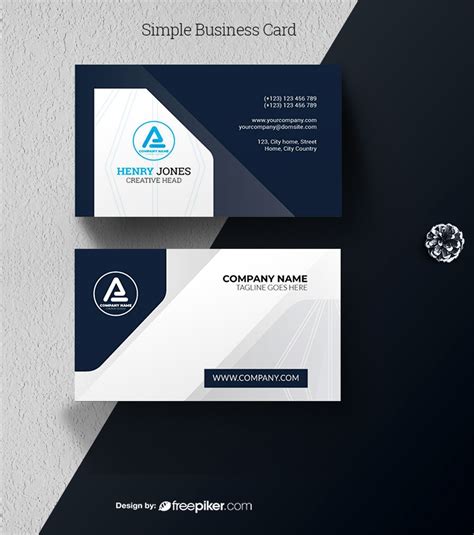 You can even upload your own design if you don't see anything that catches your eye. Freepiker | simple business card