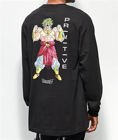 Broly is known for his monstrous power and uncontrollable rage. Primitive x Dragon Ball Z Broly Black Long Sleeve T-Shirt ...