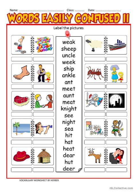Words Easily Confused Ii English Esl Worksheets Pdf And Doc