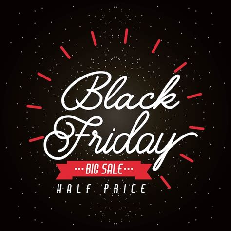 Premium Vector Big Sale Black Friday Discount Emblem