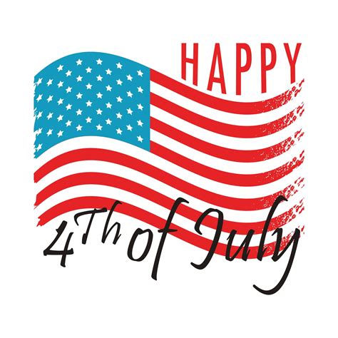 Happy 4th Of July Flag 3702298 Vector Art At Vecteezy