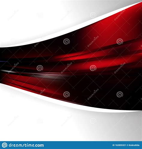 Abstract Cool Red Wave Business Background Stock Vector Illustration