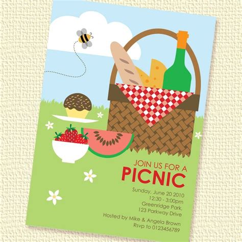 invitation | Picnic invitations, Printable invitation templates, Party