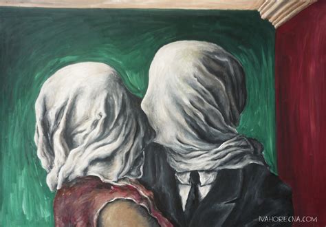 Reproduction Of René Magritte The Lovers 1928 Iva Horecna